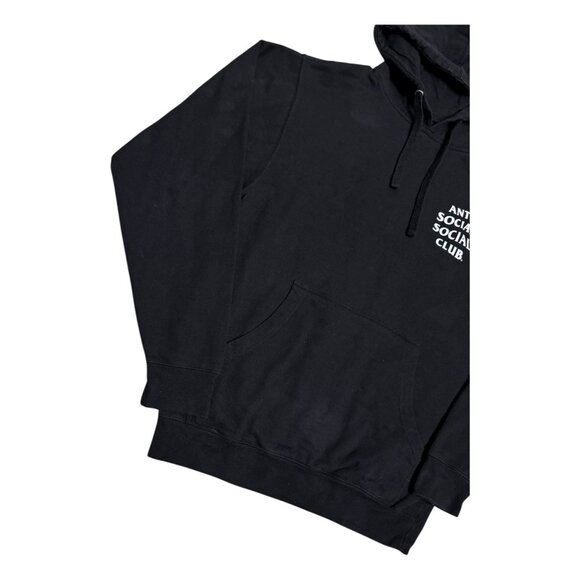 ANTI SOCIAL SOCIAL CLUB Black Streetwear Hoodie Sweatshirt Mens Small - Picture 3 of 5